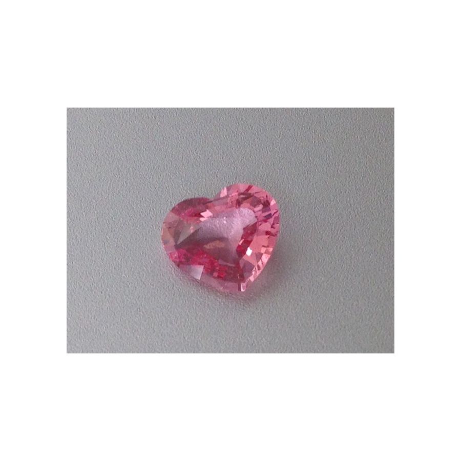 Natural Heated Padparadscha Sapphire orange-pink color heart shape 0.69 carats with GRS Report - sold