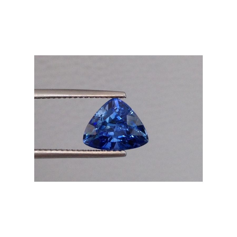 Natural Heated Blue Sapphire blue color triangular shape 3.50 carats with GIA Report / video