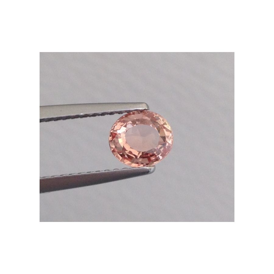 Natural Unheated Padparadscha Sapphire pinkish-orange color oval shape 0.89 carats with GRS Report - sold
