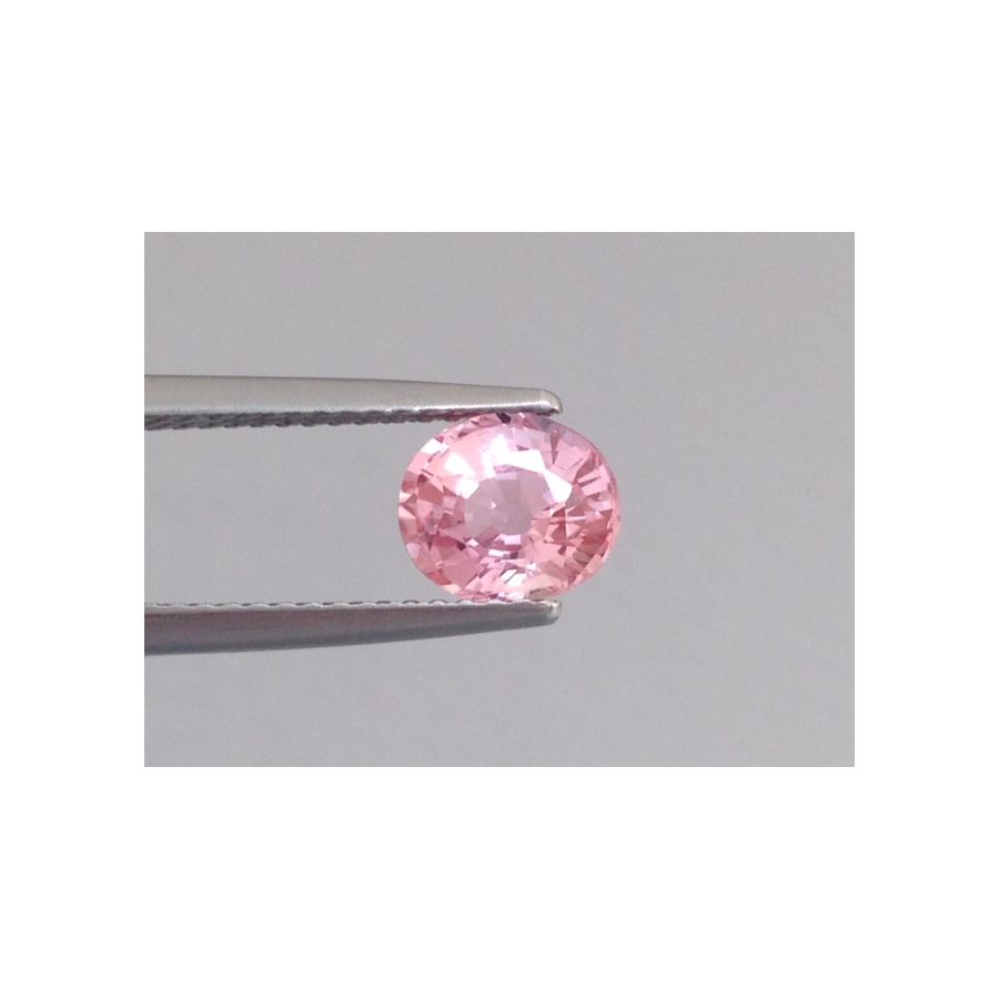 Natural Heated Padparadscha Sapphire orange-pink color oval shape 1.41 carats with GRS Report