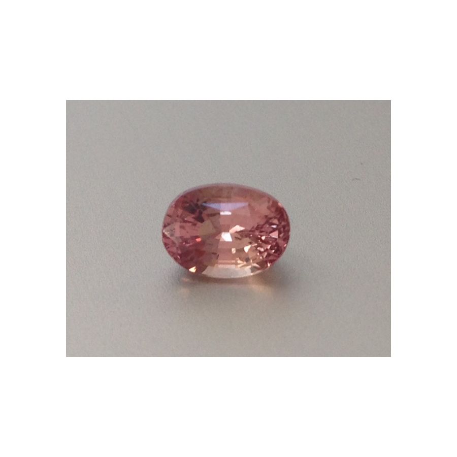 Natural Heated Padparadscha Sapphire orange-pink color oval shape 1.49 carats with GRS Report