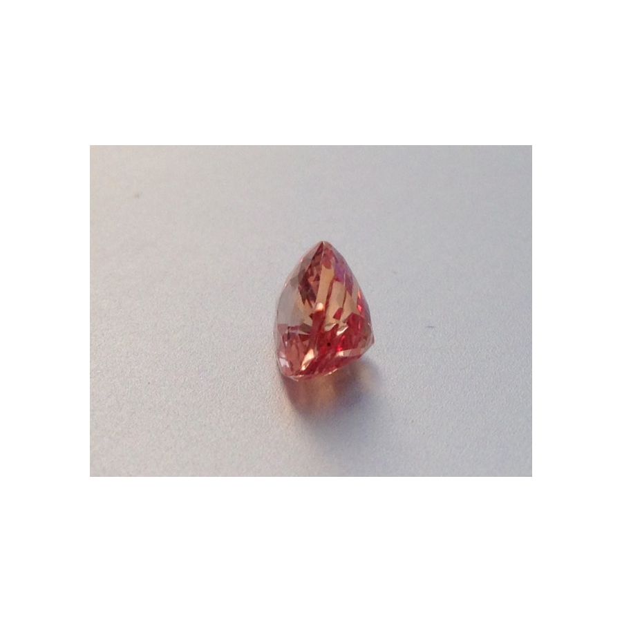 Natural Heated Padparadscha Sapphire pinkish orange color triangular shape 1.93 carats with GIA Report / video