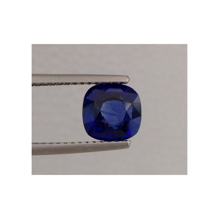 Natural Unheated Blue Sapphire deep blue color cushion shape 2.16 carats with GIA Report / video