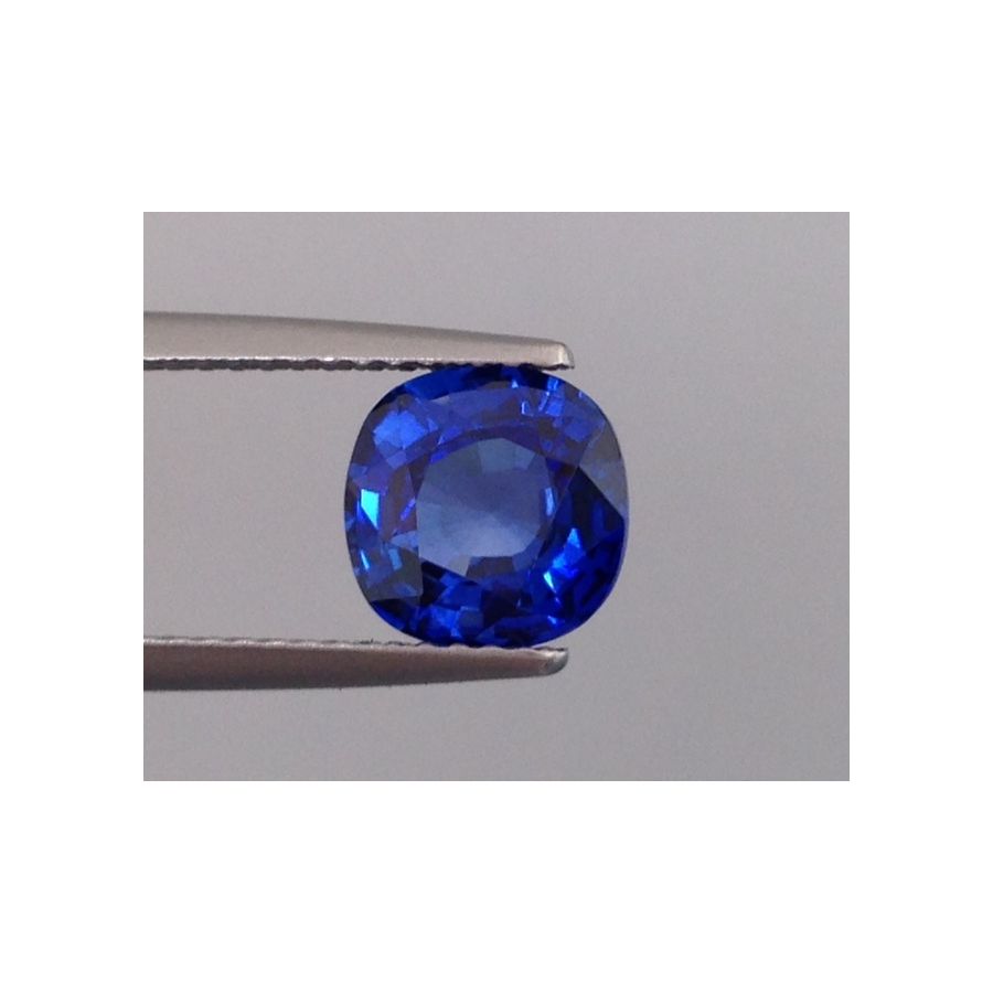 Natural Heated Blue Sapphire deep blue color cushion shape 2.14 carats with GIA Report / video - sold