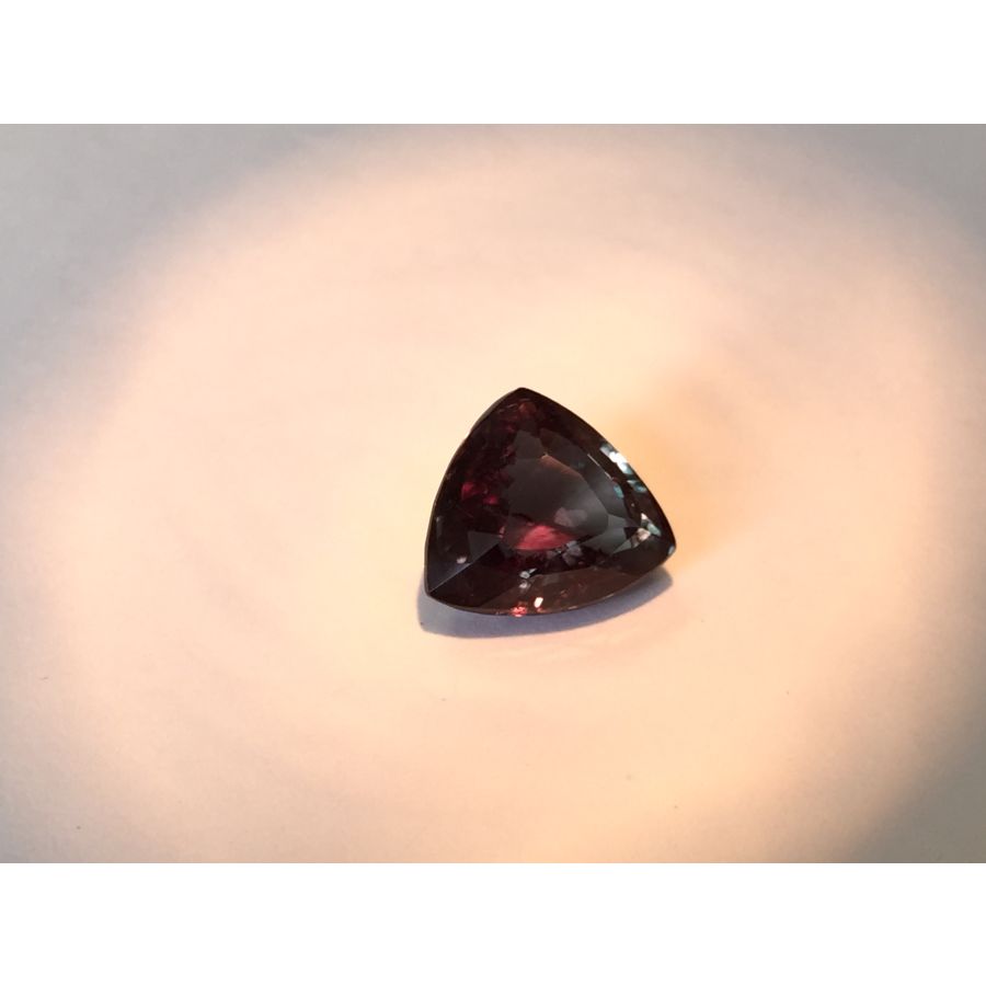 Natural Alexandrite with excellent color change trillion shape 2.97 carats with GIA Report / video