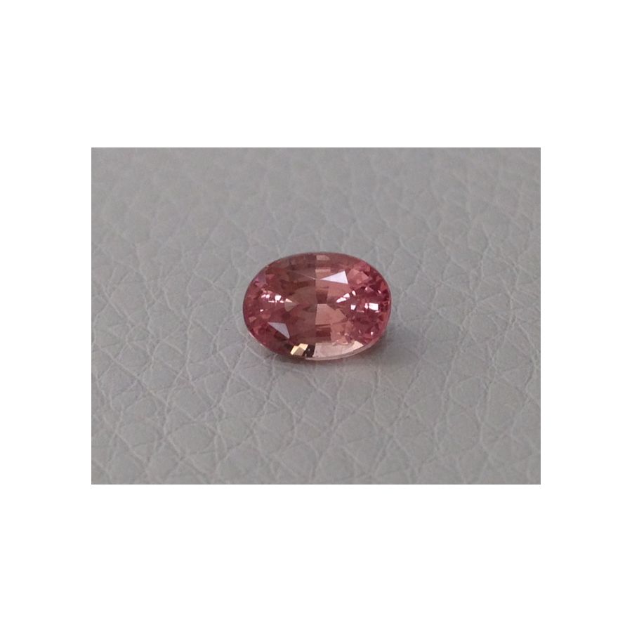 Natural Heated Padparadscha Sapphire orange-pink color oval shape 1.49 carats with GRS Report