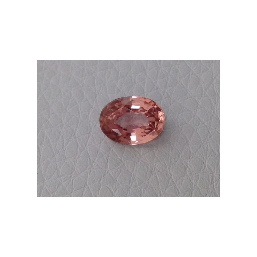 Natural Heated Padparadscha Sapphire pinkish-orange color oval shape 1.66 carats with GRS Report