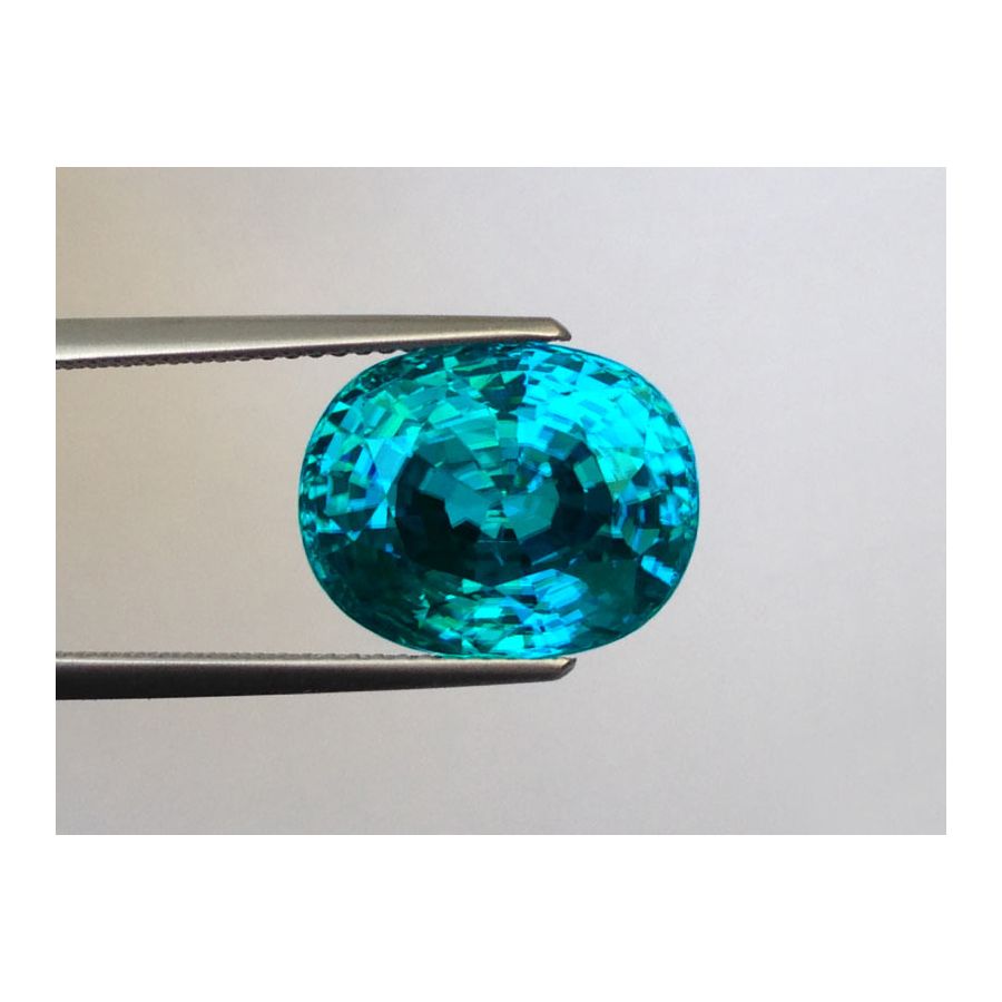 Natural Zircon blue color oval shape 16.07 carats