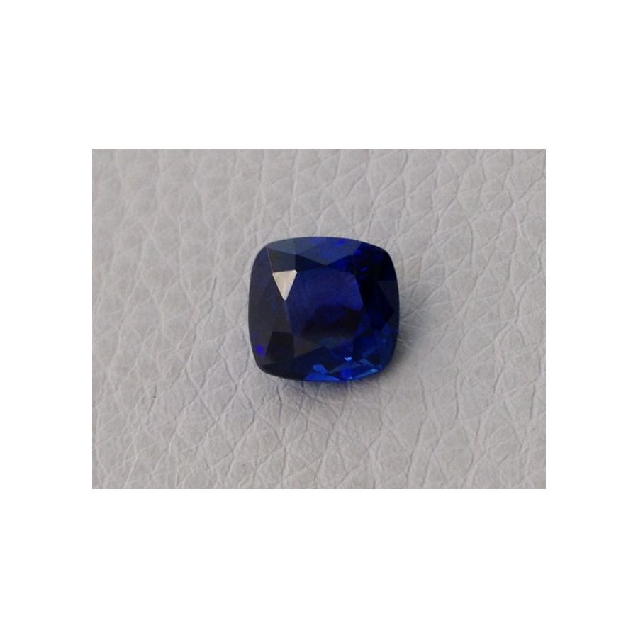 Natural Heated Blue Sapphire deep blue color cushion cut 2.90 carats with GIA Report / video