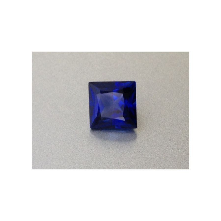 Natural Heated Blue Sapphire deep blue color square shape 1.54 carats with GIA Report / video