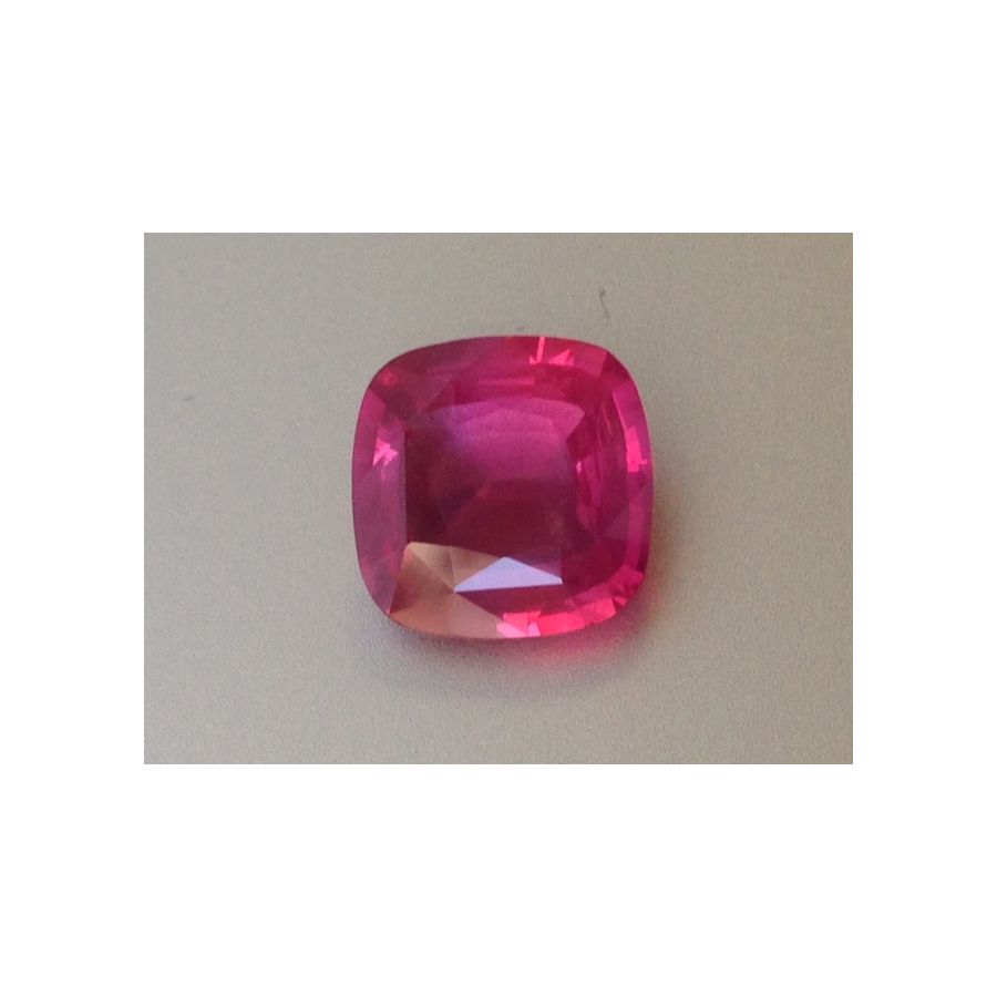 Natural Heated Pink Sapphire purplish pink color cushion shape 7.25 carats with GIA Report