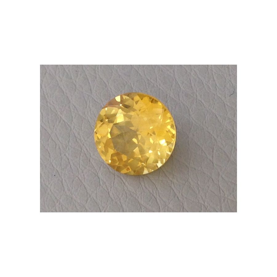 Natural Heated Yellow Sapphire yellow color round shape 3.52 carats with GIA Report - sold