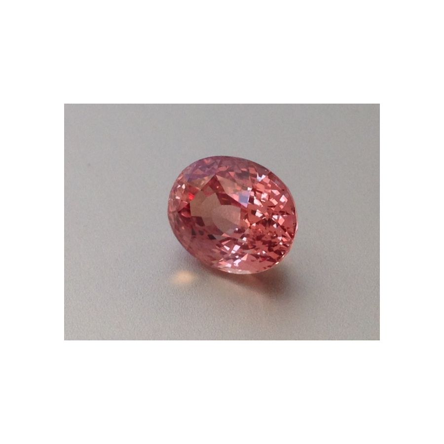 Natural Heated Padparadscha Sapphire orange-pink color oval shape 3.25 carats with GRS Report