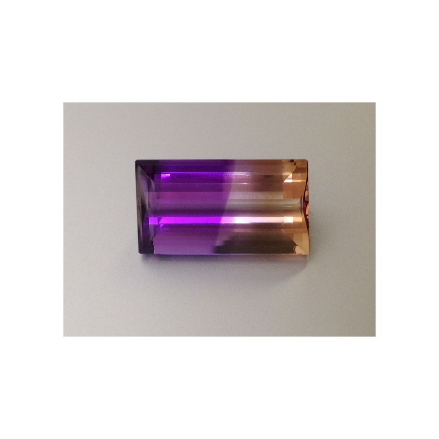 Natural Ametrine yellow-purple color rectangular shape 38.89 carats
