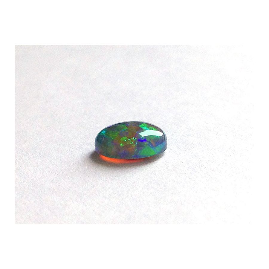 Black Boulder Opal multi color oval shape 1.10 carats 