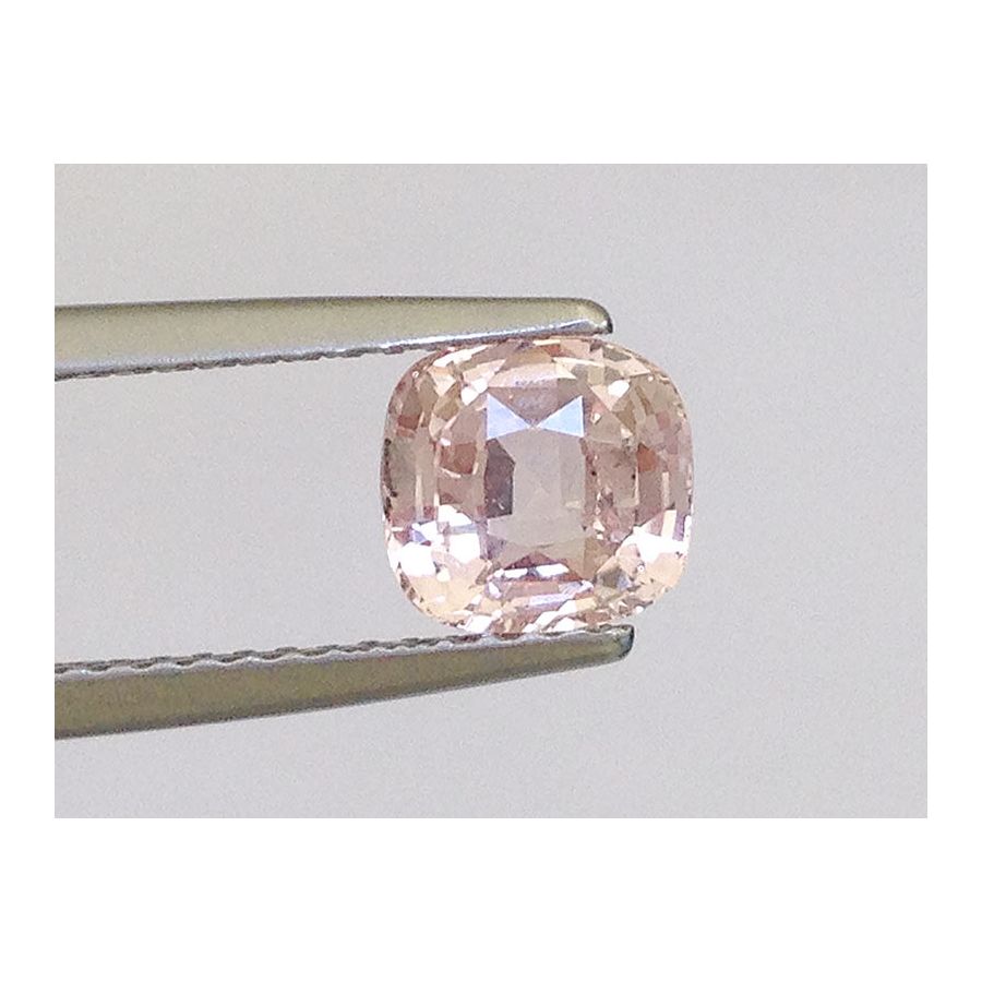 Natural Heated Padparadscha Sapphire pinkish-orange color cushion shape 1.40 carats with GRS Report