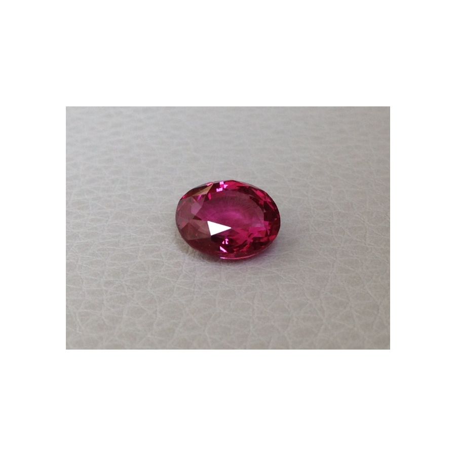 Natural Heated Ruby purplish red color oval shape 3.06 carats with GIA Report / video