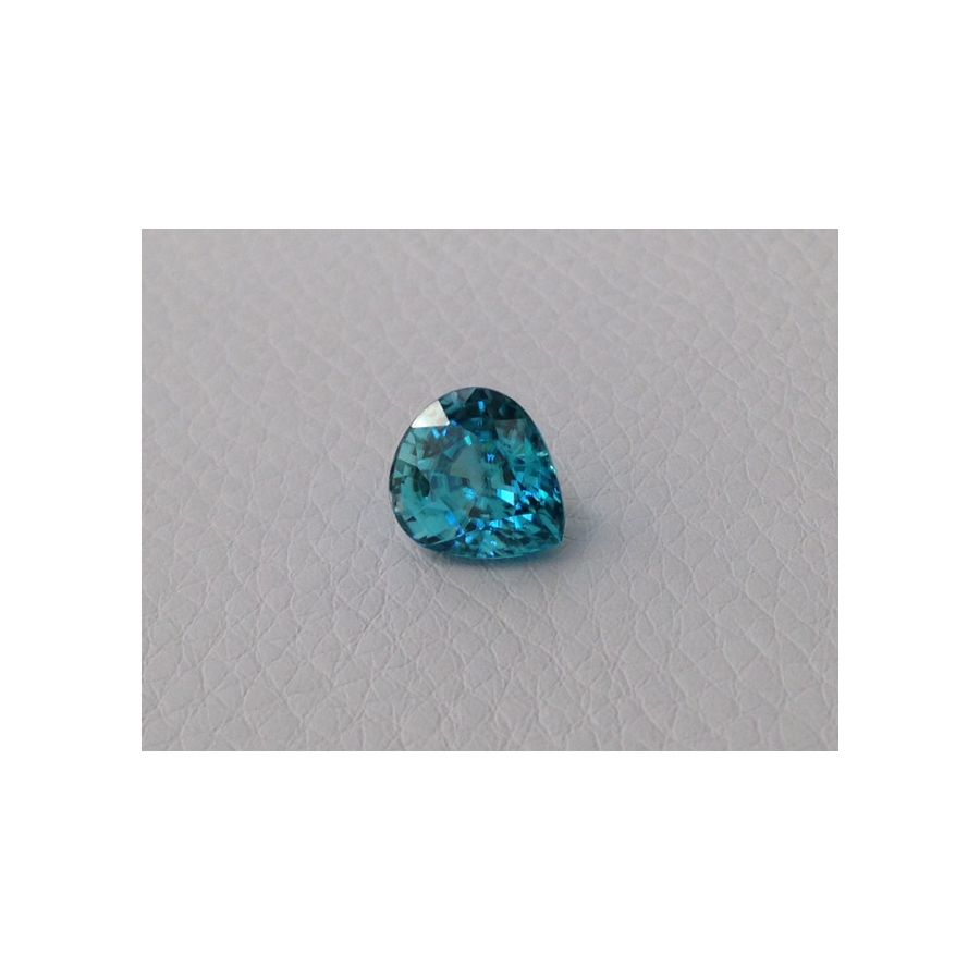 Natural Blue Zircon paraiba color pear shape 5.17 carats - sold