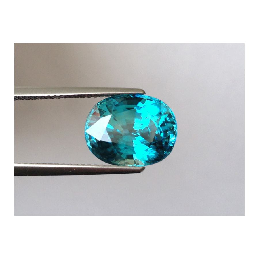 Natural Zircon blue color oval shape 10.72 carats