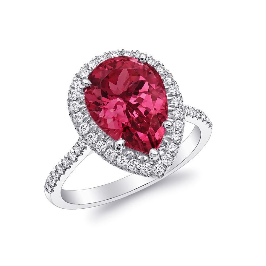 Large Stone Spinel Ring 4.22cts Platinum Diamonds GRS Report approved the Natural Central Gem - sold