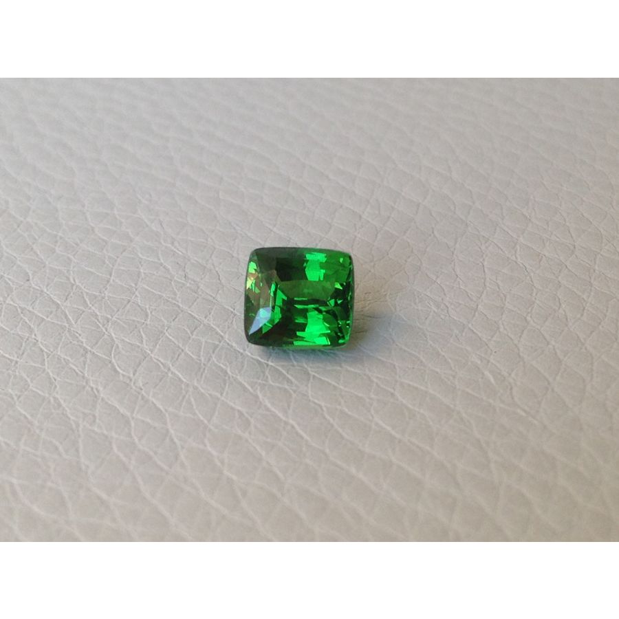 Natural Tsavorite green color  cushion shape 1.95 carats / video