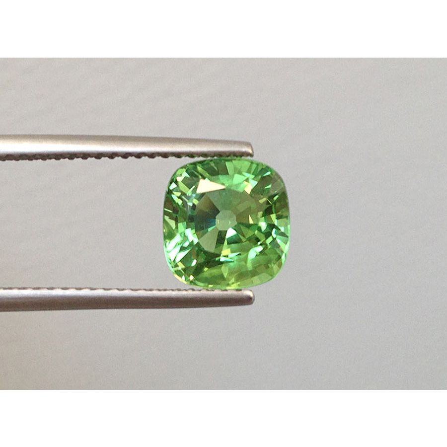 Natural Tsavorite light  green color cushion shape 3.28 carats / video