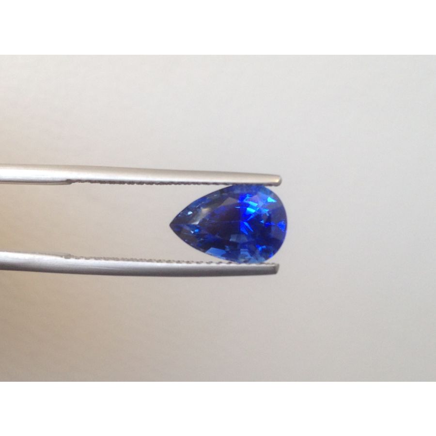 Natural Heated Blue Sapphire blue color pear shape 3.17 carats with GIA Report / video