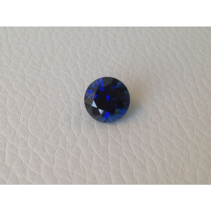 Natural Heated Blue Sapphire deep blue color round shape 2.96 carats with GIA Report / video