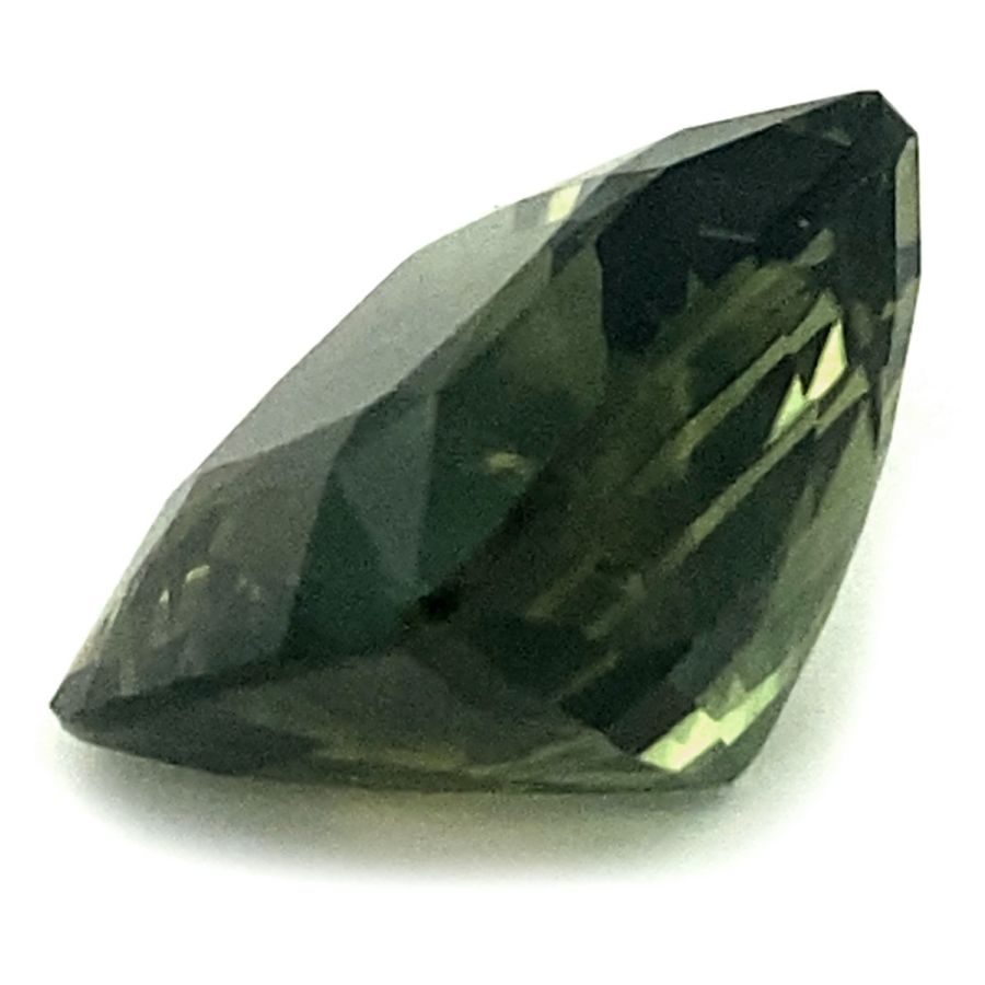Natural Unheated Green Sapphire yellowish green color cushion shape 12.04 carats with GIA Report