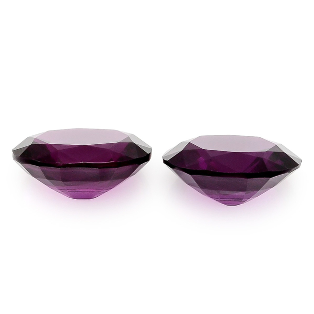Natural Exceptional Quality Mozambique Purple Garnets Matching Pair 19.37 carats