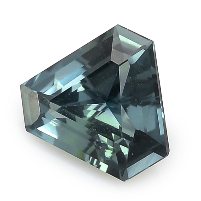 Natural Unheated Hexagonal Teal Green-Blue Sapphire 1.17 carats with GIA Report