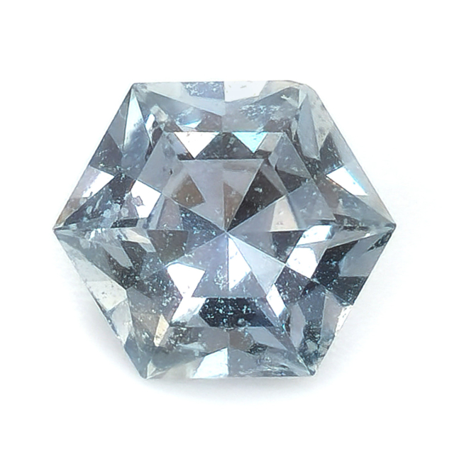 Natural Unheated Hexagonal Grayish Blue Sapphire 1.50 carats
