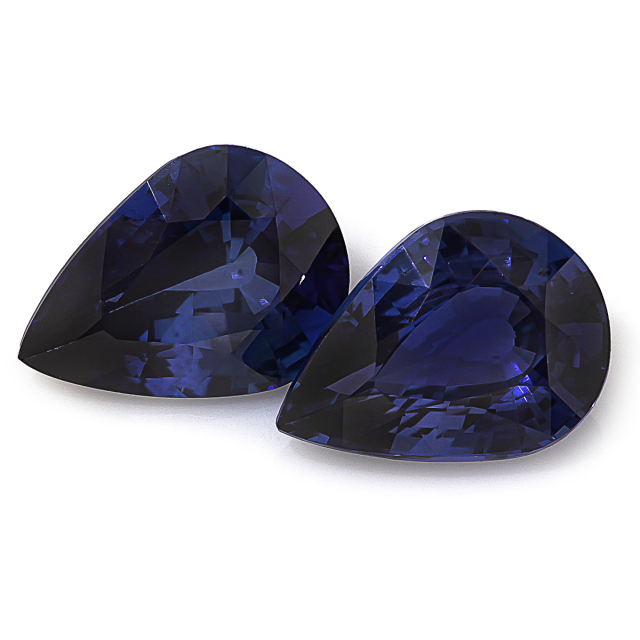 Natural Blue Sapphire Matching Pair 1.93 carats