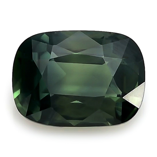 Natural Unheated Teal Greenish Blue Sapphire cushion shape 1.96 carats with GIA Report