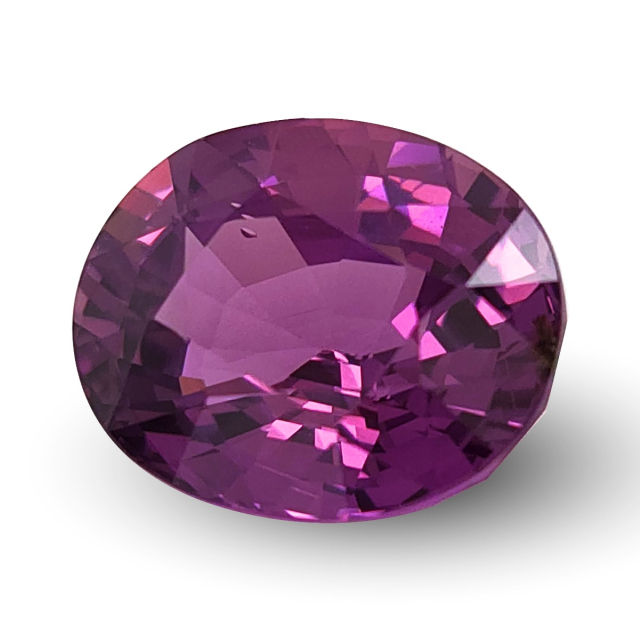 Natural Unheated Purple Sapphire pinkish purple color oval shape 4.23 carats with GIA Report