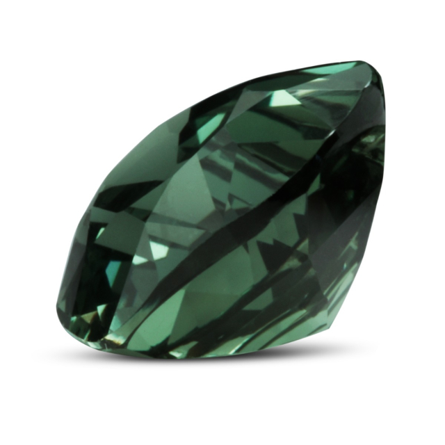 Natural Unheated Teal Bluish Green Sapphire heart shape 2.06 carats with GIA Report