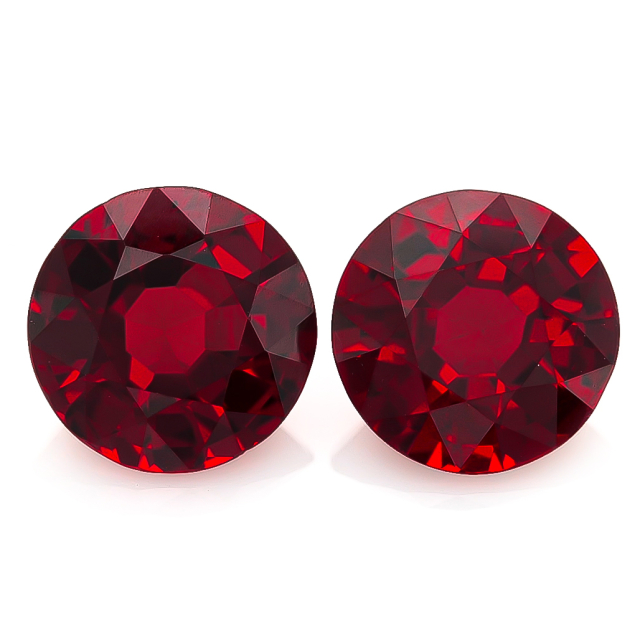 Natural Heated Mozambique Ruby Matching Pair 2.12 carats with GIA Report