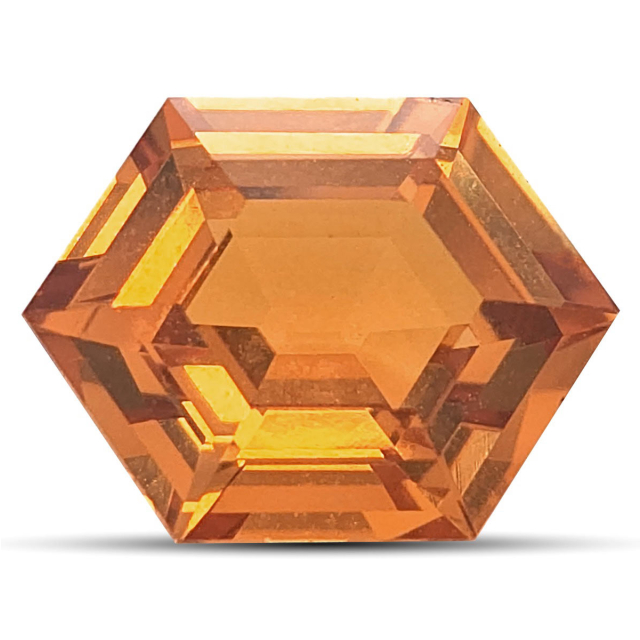 Natural Unheated Hexagonal Orange Sapphire 2.43 carats