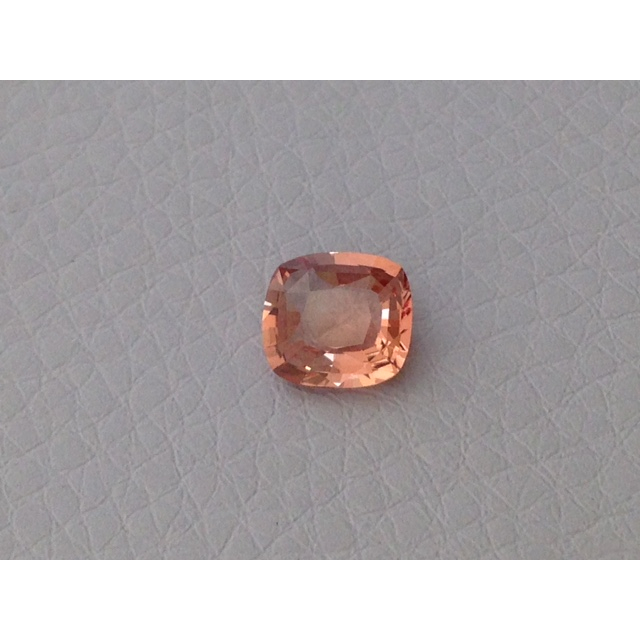 Natural Heated Padparadscha Sapphire pinkish-orange color cushion shape 1.16 carats with GRS Report