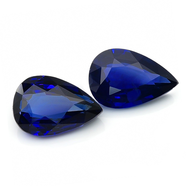 Natural Blue Sapphire Matching Pair 9.36 carats with GIA Report 