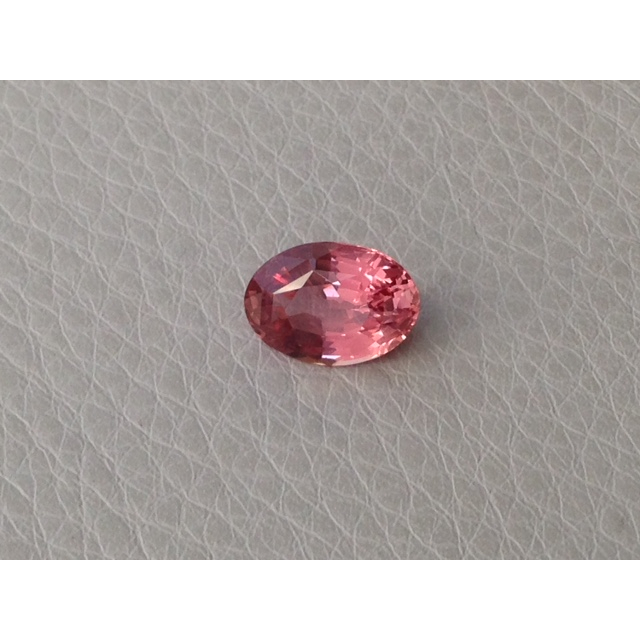 Natural Unheated Padparadscha Sapphire orange-pink color oval shape 2.54 carats with GRS Report - sold to NY