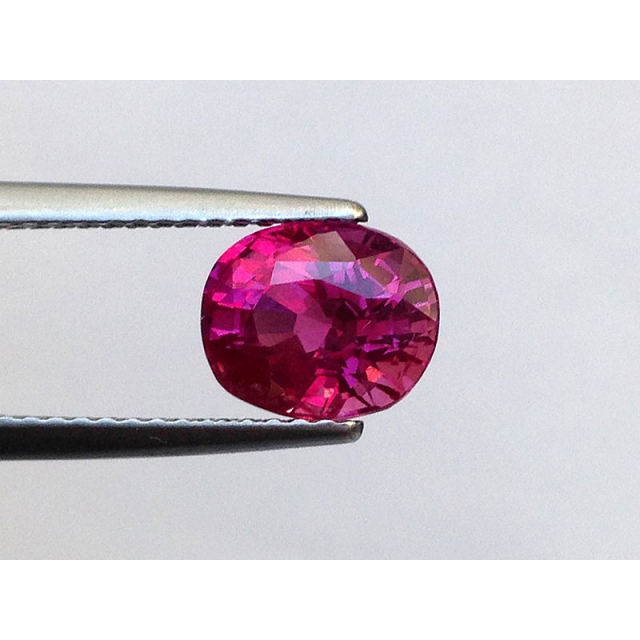 Natural Heated Ruby purplish red oval shape 2.27 carats with GIA Report 