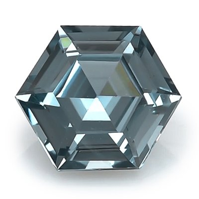 Natural Unheated Hexagonal Teal Greenish Blue Sapphire 1.39 carats with GIA Report