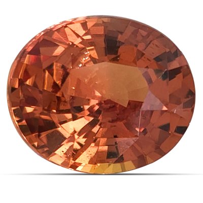Natural Unheated Orange Sapphire 3.01 carats with GRS Report