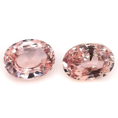 Natural Unheated Padparadscha Sapphire Matching Pair 2.10 carats with GRS Reports