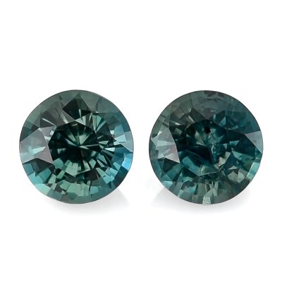 Natural Blue Green Sapphire Pair 2.19 carats