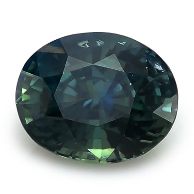 Natural Heated Teal Greenish Blue Sapphire 2.76 carats with GIA Report