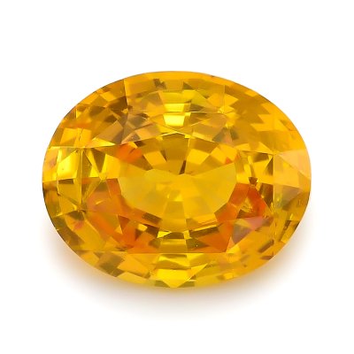Natural Heated Orangy Yellow Sapphire 3.32 carats 