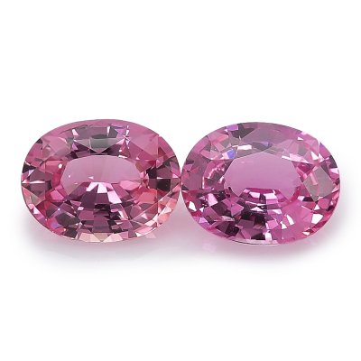 Natural Heated Pink Sapphire Matching Pair 3.78 carats with GIA Report