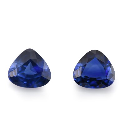 Natural Blue Sapphire Pair 4.17 carats with GIA Reports